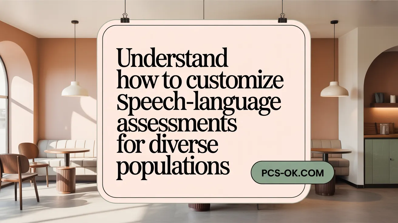 Understand How to Customize Speech-Language Assessments for Diverse Populations