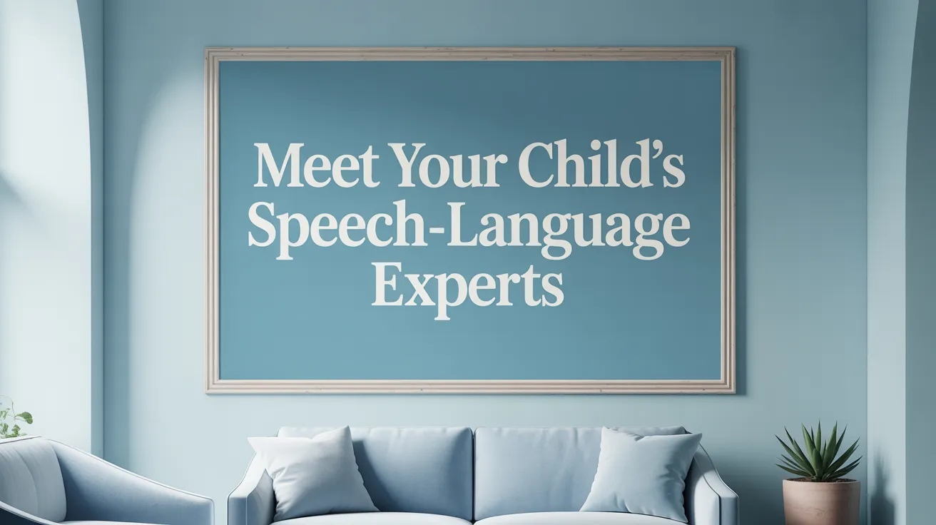 Meet Your Child's Speech-Language Experts