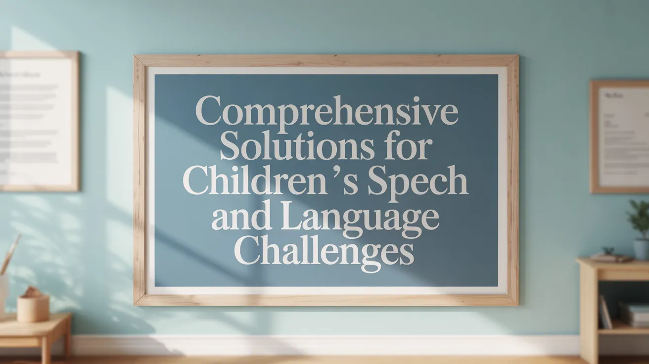 Comprehensive Solutions for Children's Speech and Language Challenges