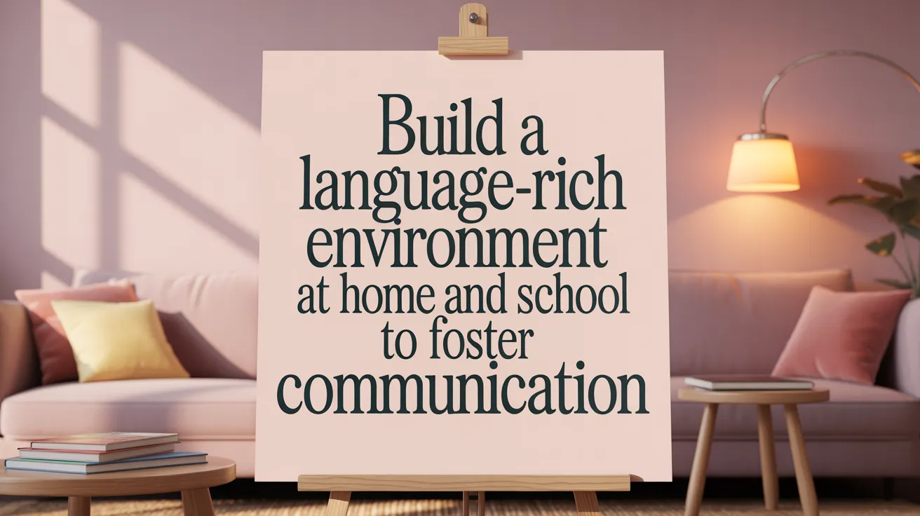 Build a Language-Rich Environment at Home and School to Foster Communication