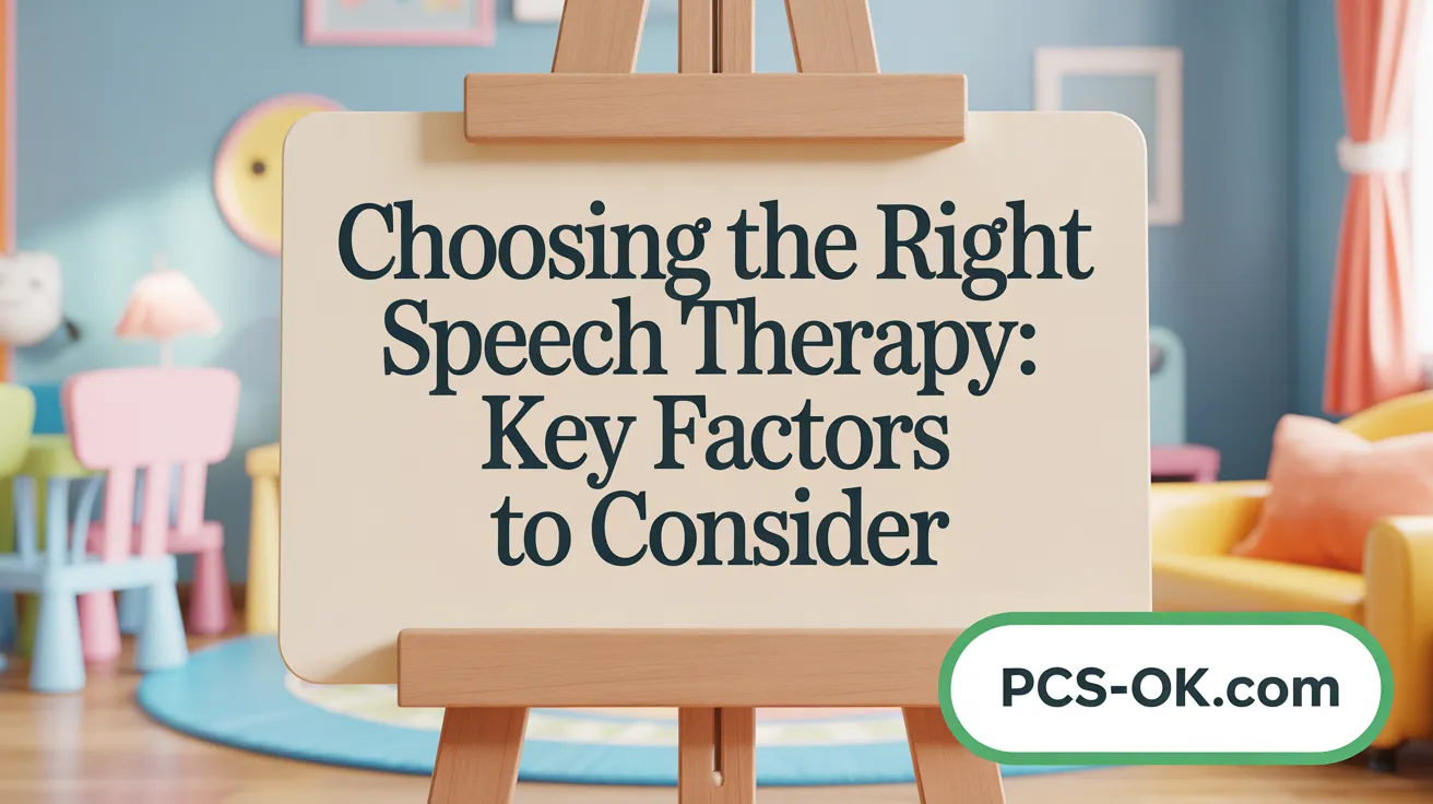 Choosing the Right Speech Therapy: Key Factors to Consider