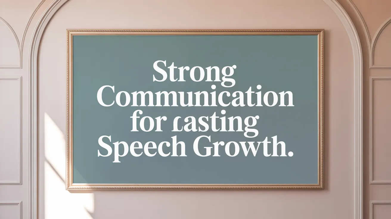 Strong Communication for Lasting Speech Growth