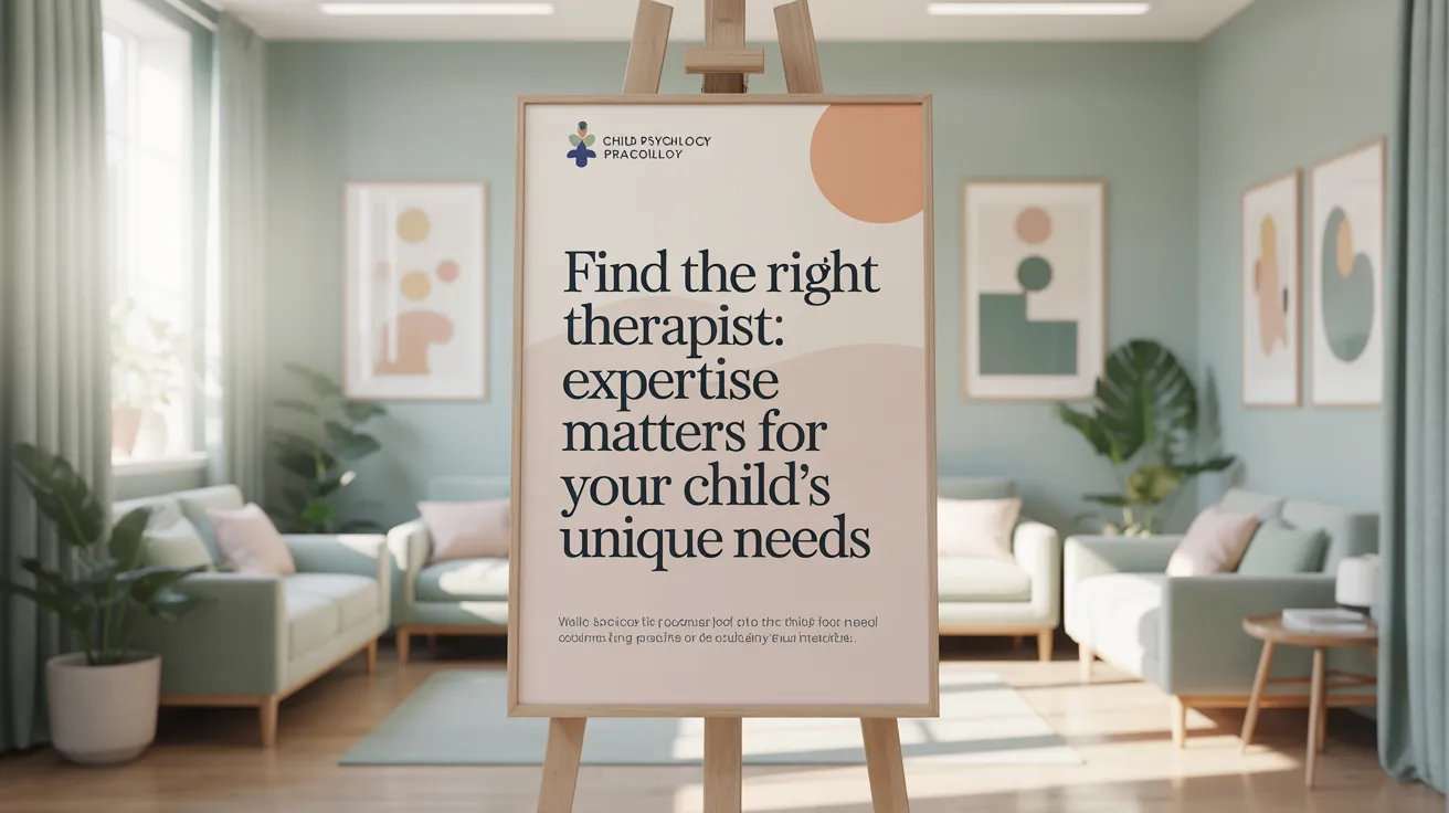 Find the Right Therapist: Expertise Matters for Your Child's Unique Needs