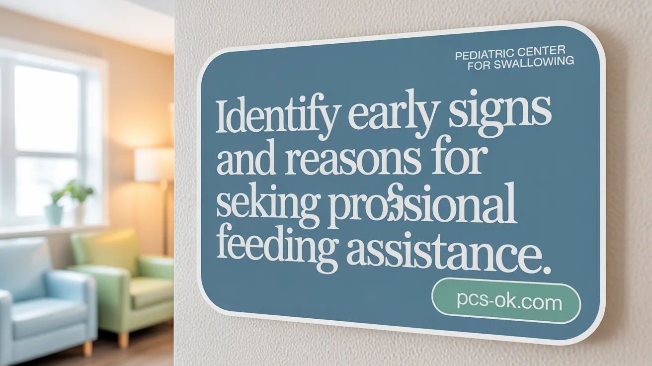 Identify early signs and reasons for seeking expert feeding intervention.