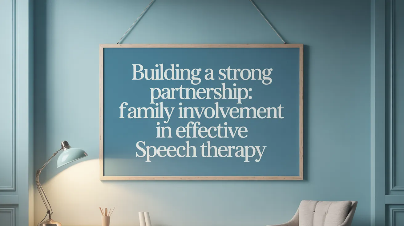 Building a Strong Partnership: Family Involvement in Effective Speech Therapy