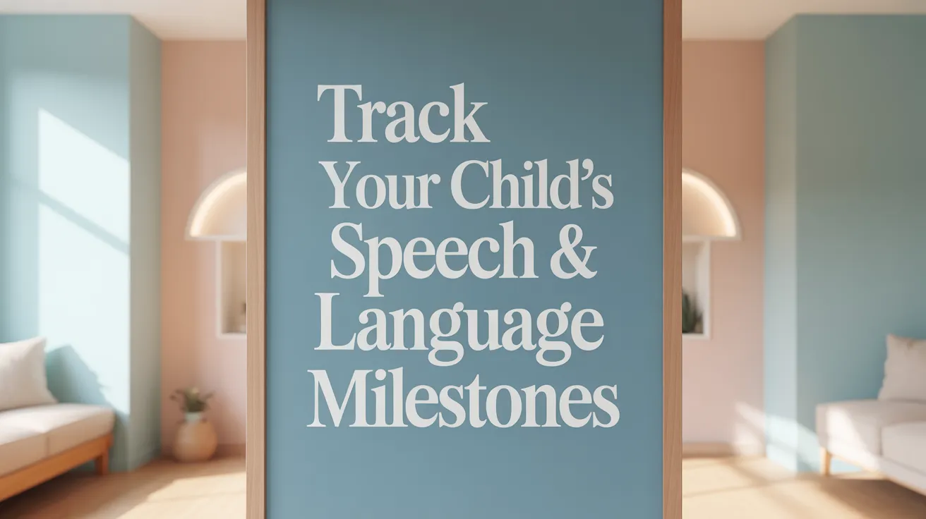 Track Your Child's Speech & Language Milestones