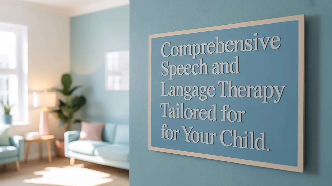Comprehensive Speech and Language Therapy Tailored for Your Child