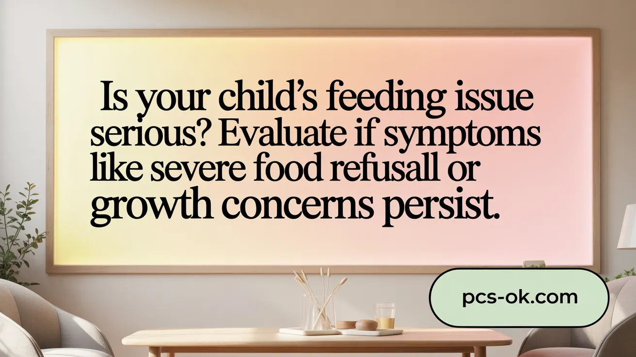 Is Your Child's Feeding Issue Serious? Evaluate if symptoms like severe food refusal or growth concerns persist.