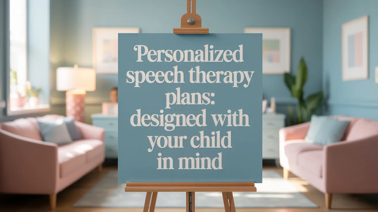 Personalized Speech Therapy Plans: Designed with Your Child in Mind