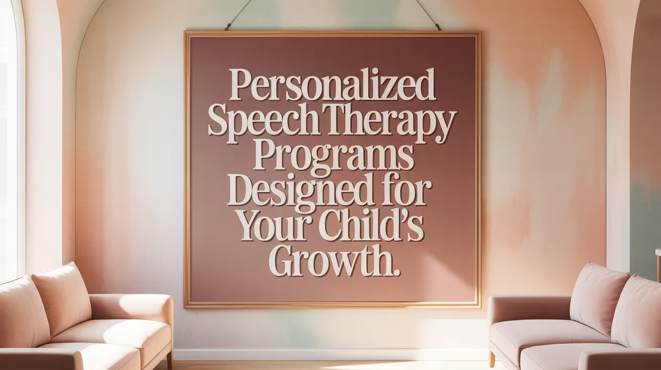 Personalized Speech Therapy Programs Designed for Your Child's Growth