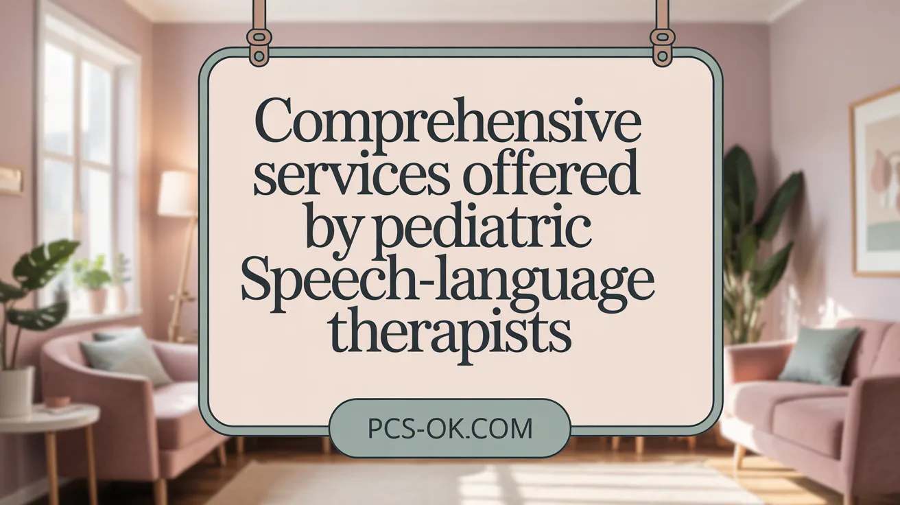 Comprehensive Services Offered by Pediatric Speech-Language Therapists
