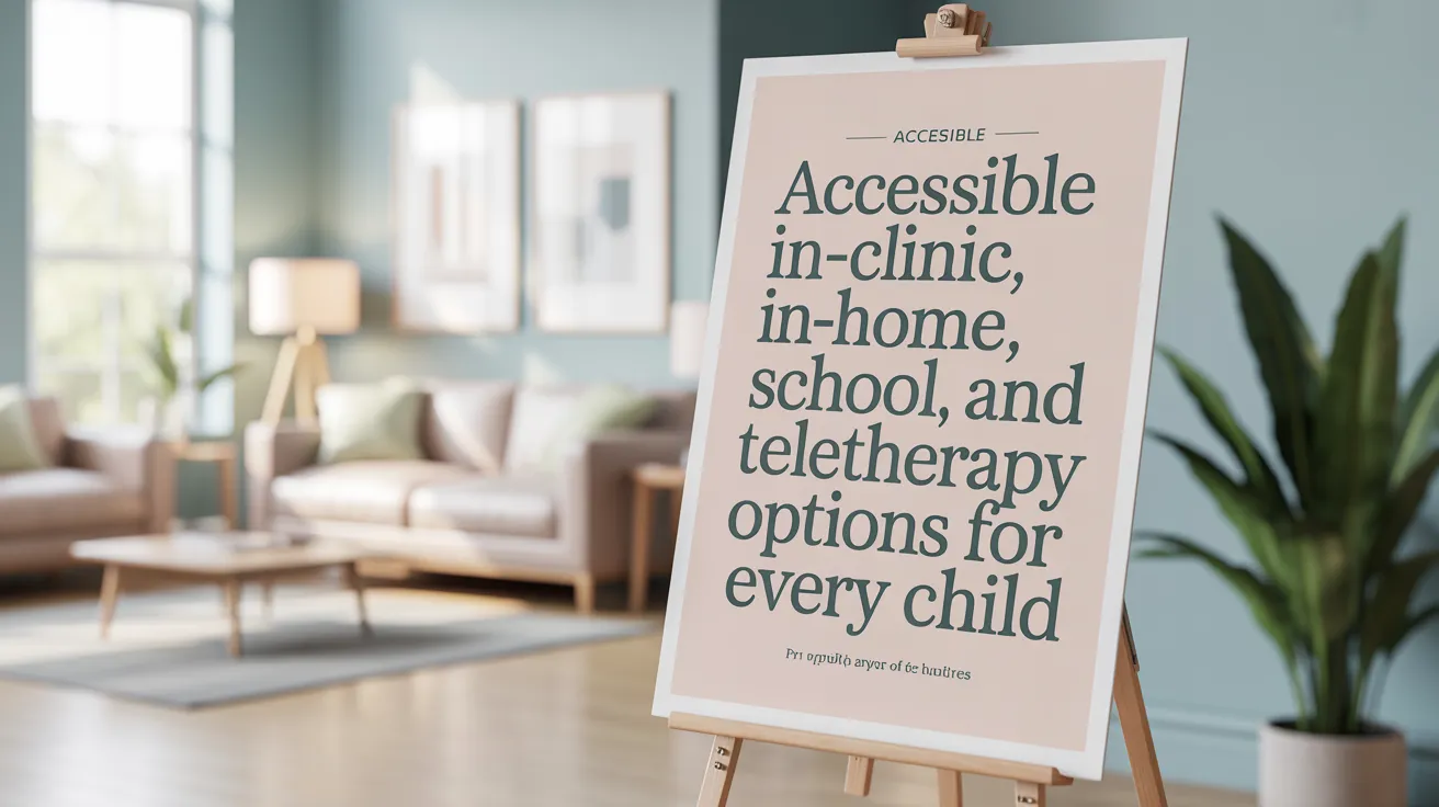 Accessible In-Clinic, In-Home, School, and Teletherapy Options for Every Child