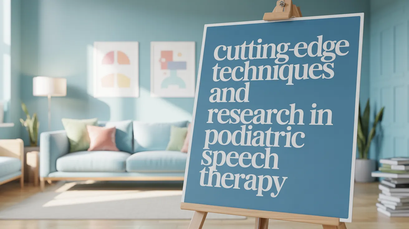 Cutting-Edge Techniques and Research in Pediatric Speech Therapy