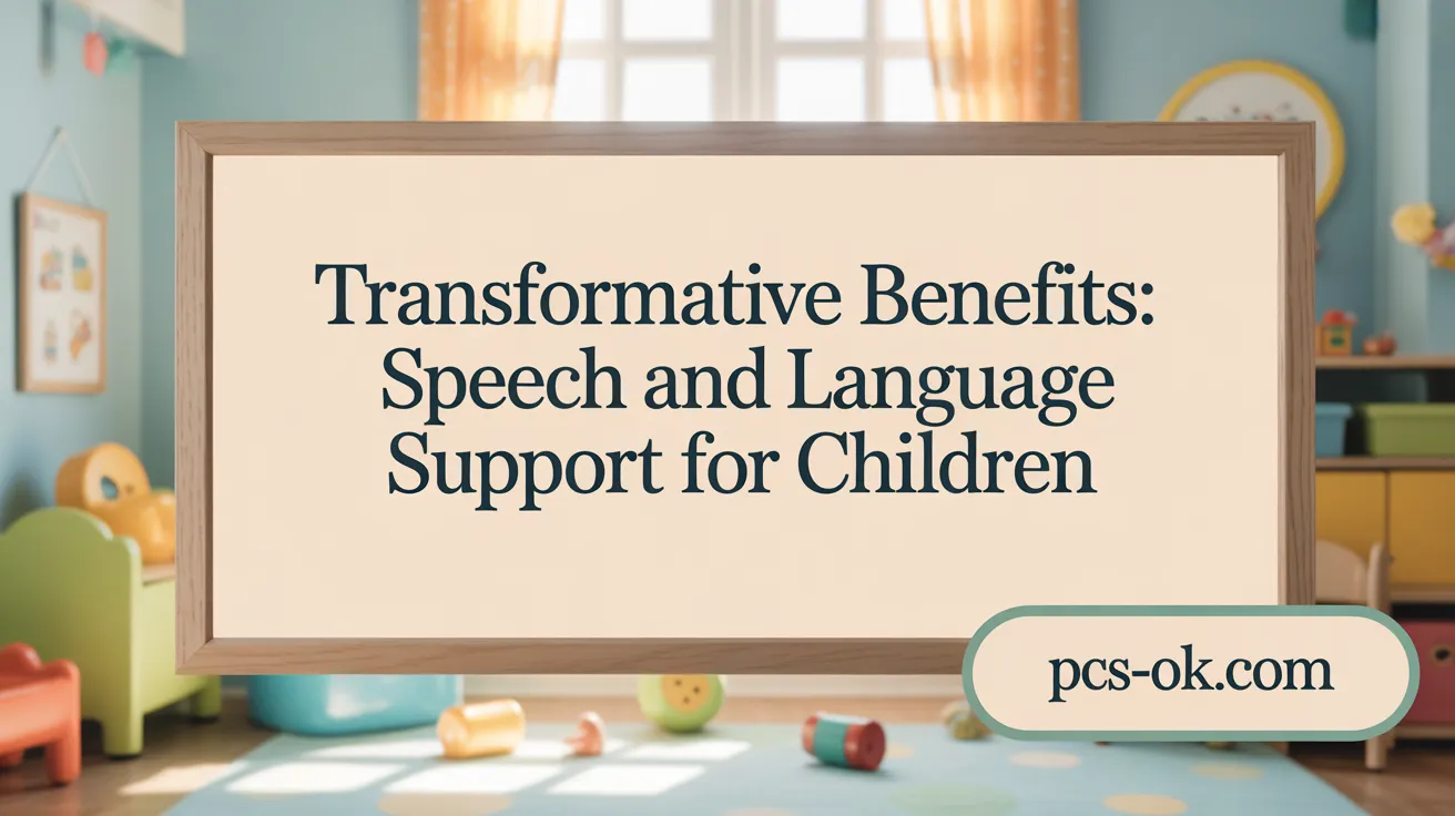 Transformative Benefits: Speech and Language Support for Children