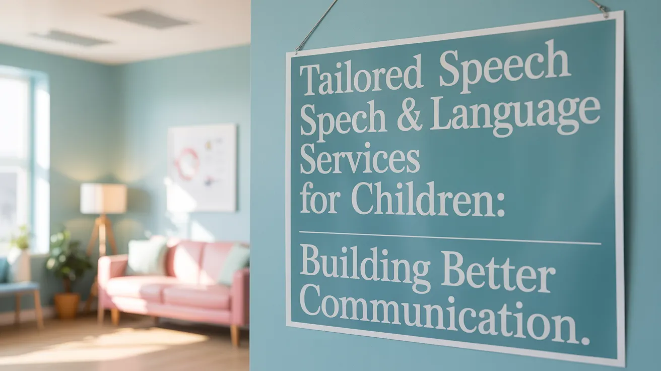 Tailored Speech & Language Services for Children: Building Better Communication