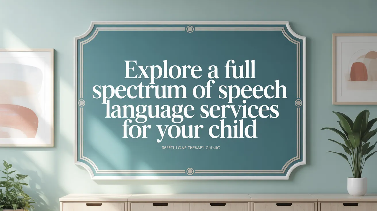 Explore a Full Spectrum of Speech and Language Services for Your Child