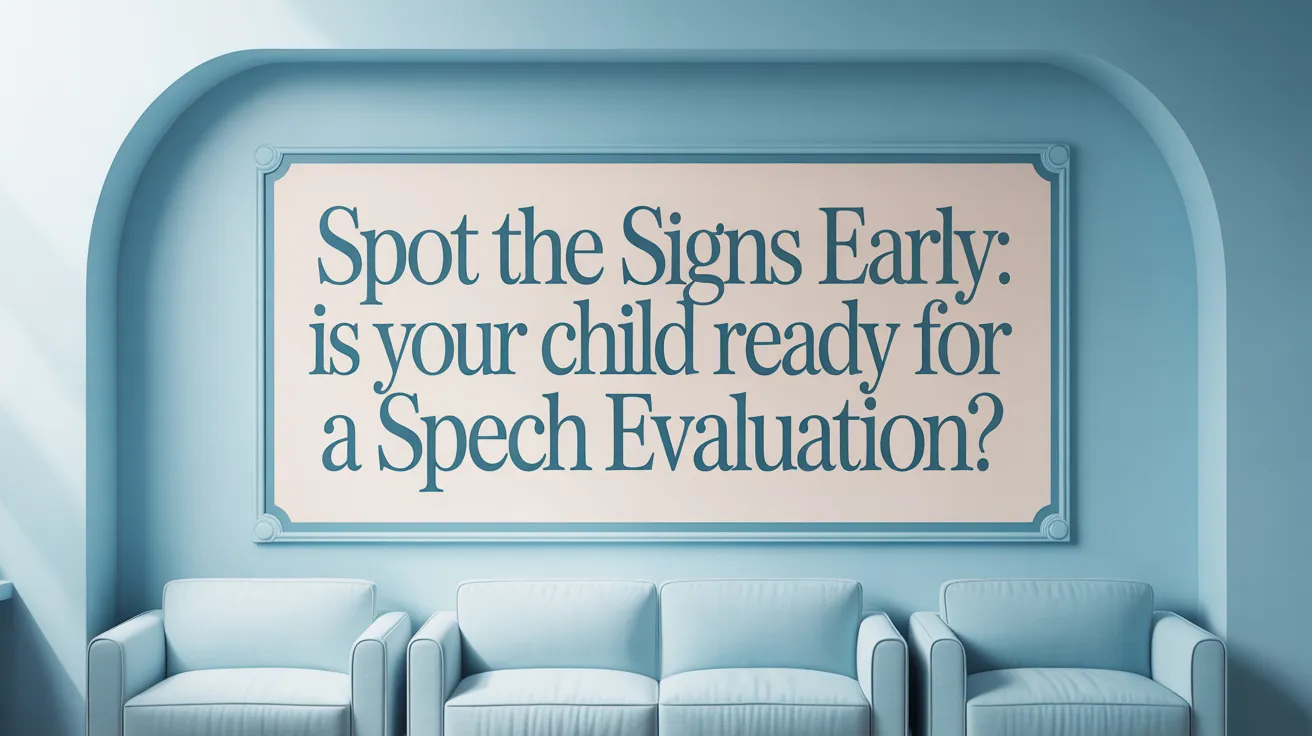 Spot the Signs Early: Is Your Child Ready for a Speech Evaluation?