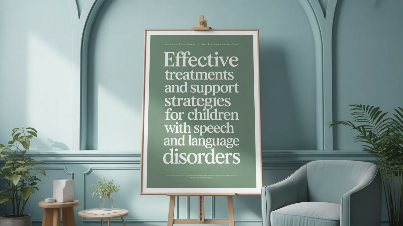 Effective Treatments and Support Strategies for Children with Speech and Language Disorders