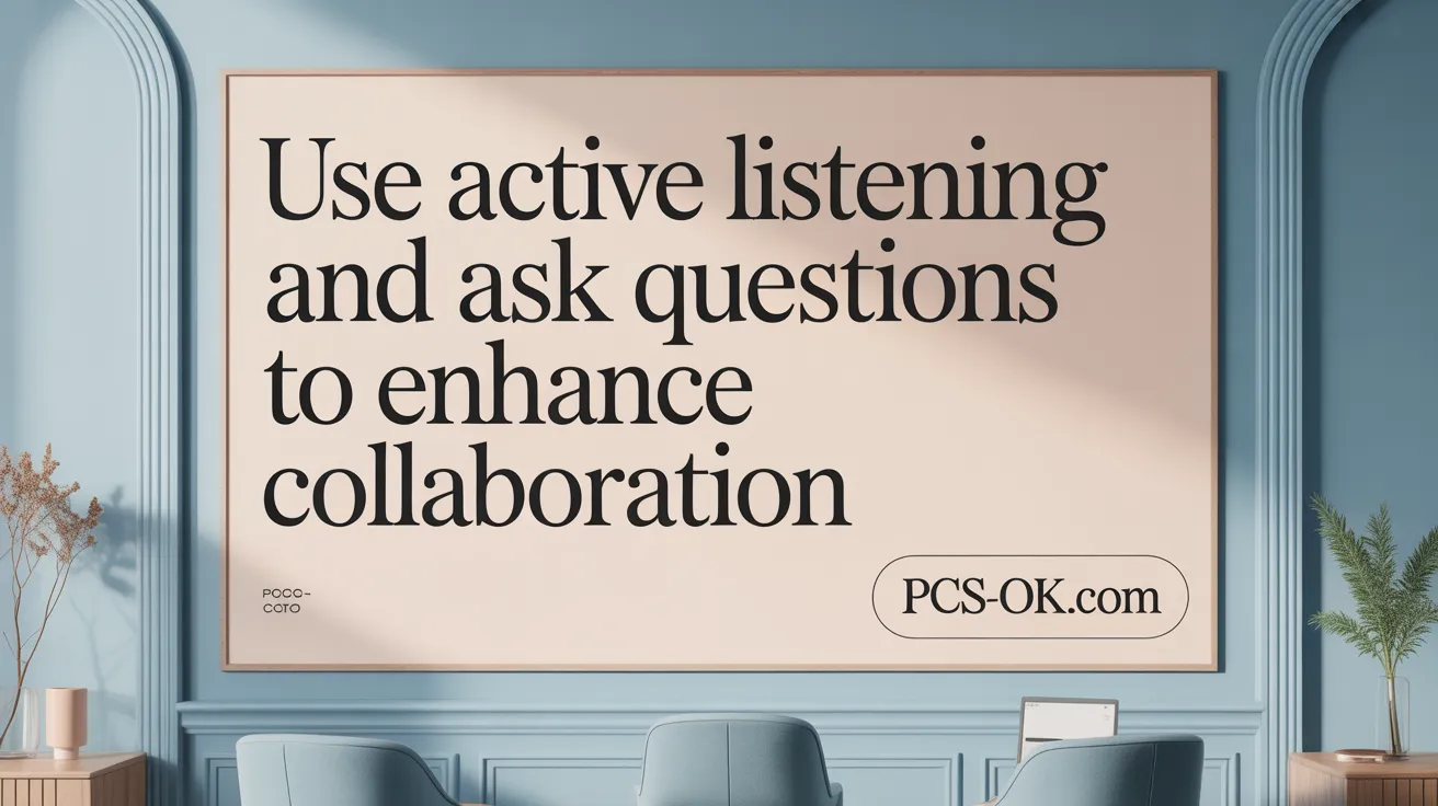 Use Active Listening and Ask Questions to Enhance Collaboration