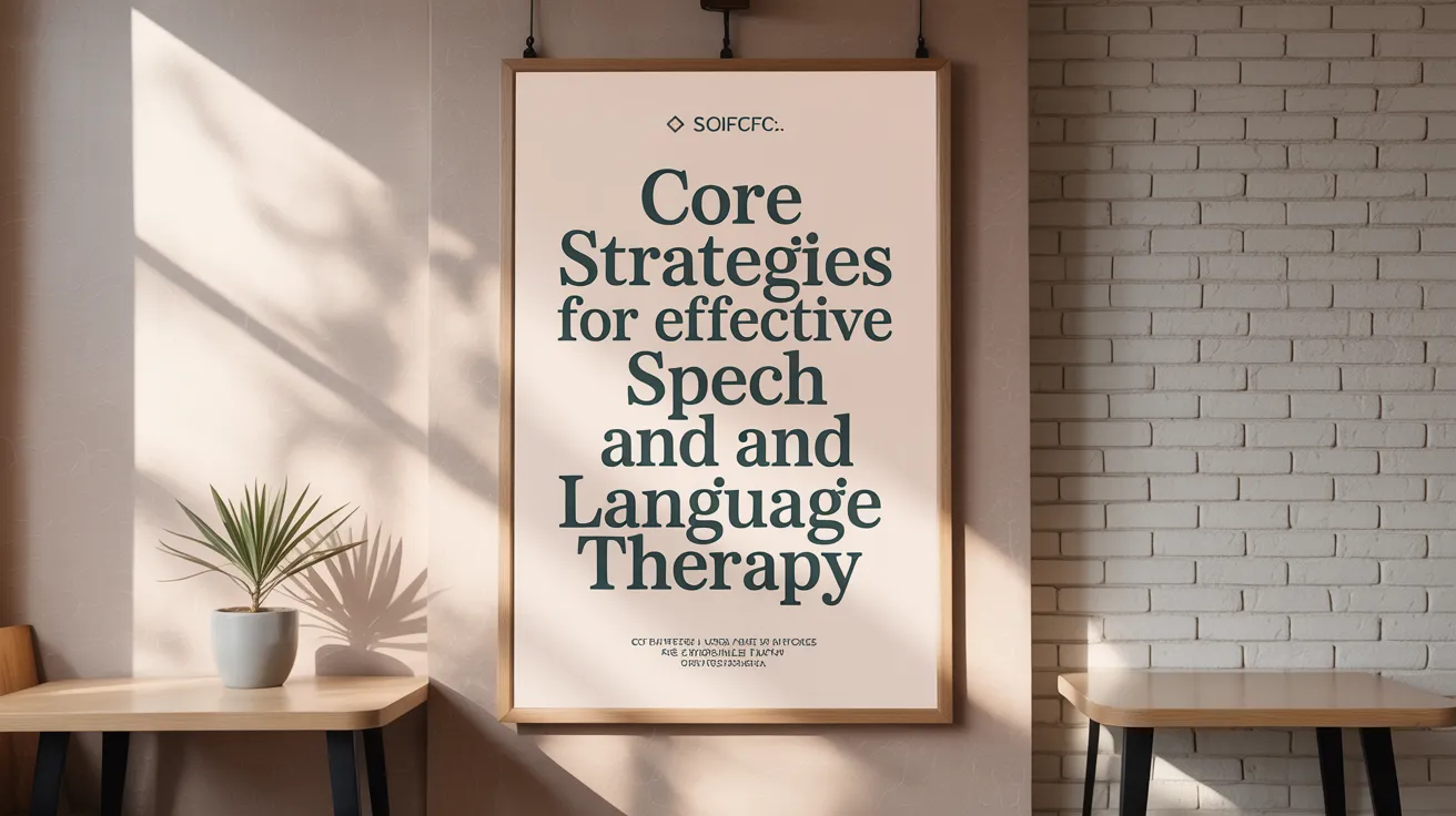 Core Strategies for Effective Speech and Language Therapy