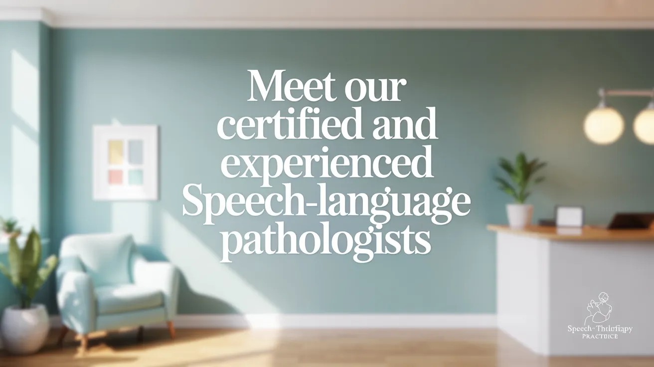 Meet Our Certified and Experienced Speech-Language Pathologists