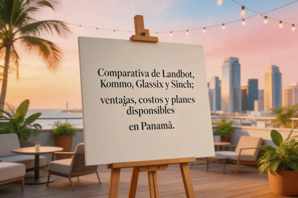 Comparativa de Landbot, Kommo, Glassix y Sinch; ventajas, costos y planes disponibles en Panamá.