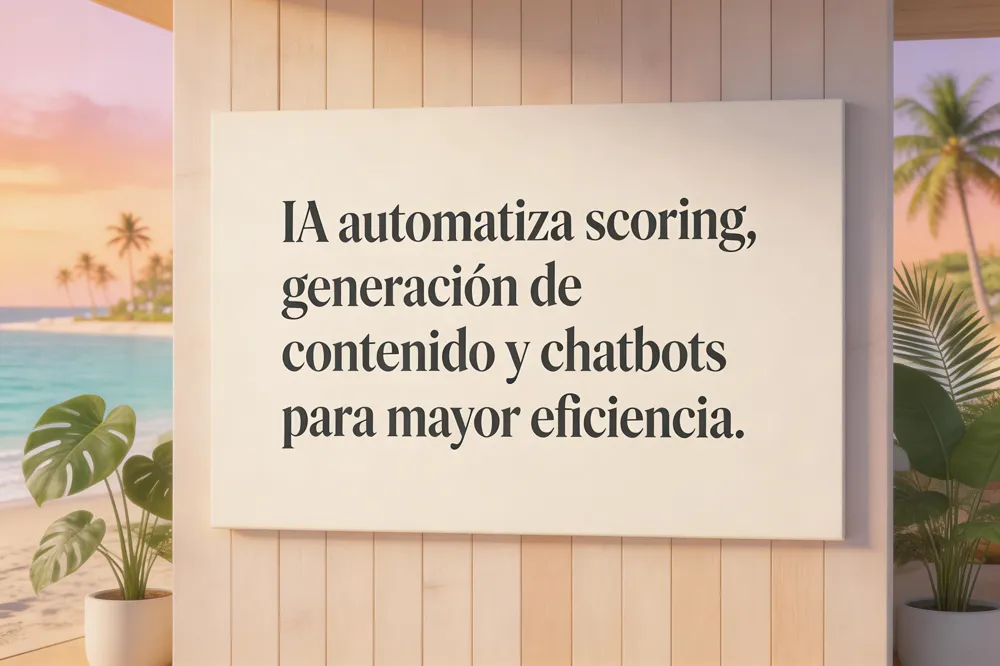 IA automatiza scoring, generación de contenido y chatbots para mayor eficiencia.