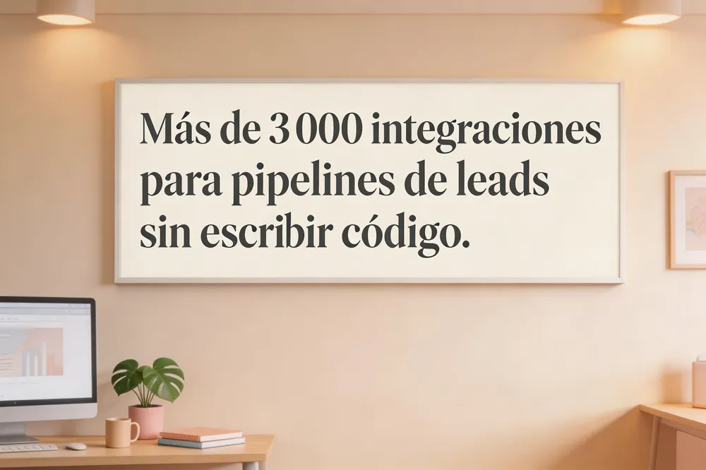 Más de 3 000 integraciones para pipelines de leads sin escribir código.