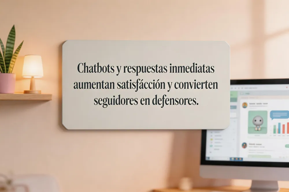 Chatbots y respuestas inmediatas aumentan satisfacción y convierten seguidores en defensores.