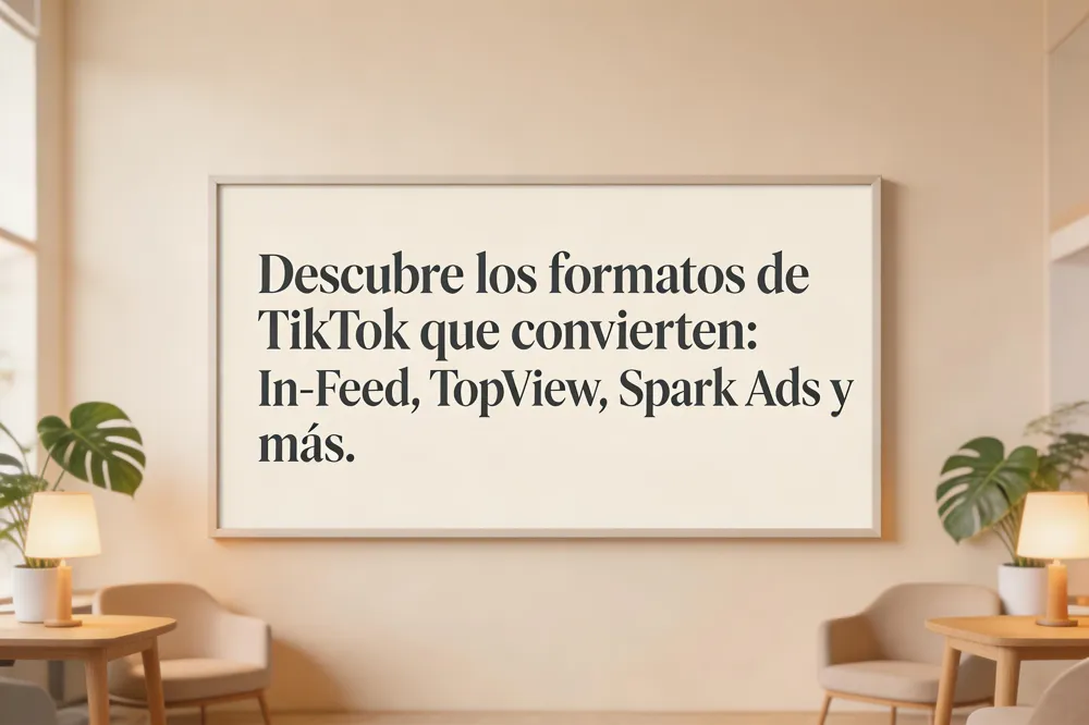 Descubre los formatos de TikTok que convierten: In‑Feed, TopView, Spark Ads y más.