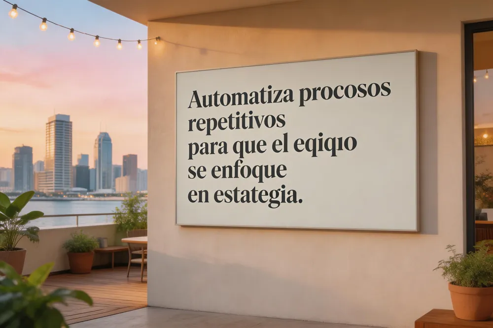 Automatiza procesos repetitivos para que el equipo se enfoque en estrategia.