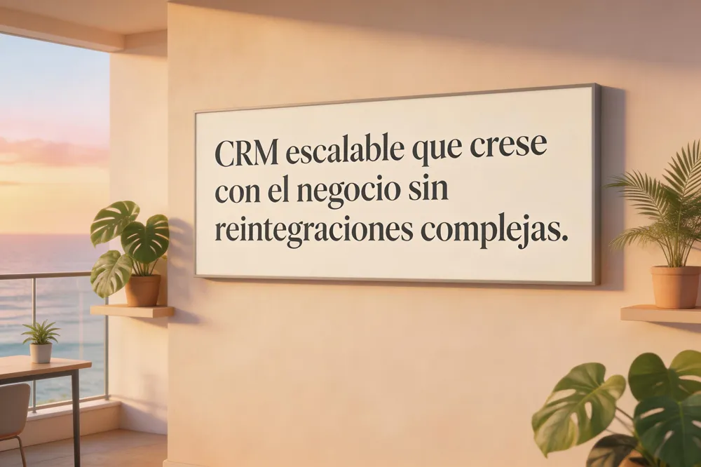 CRM escalable que crece con el negocio sin reintegraciones complejas.