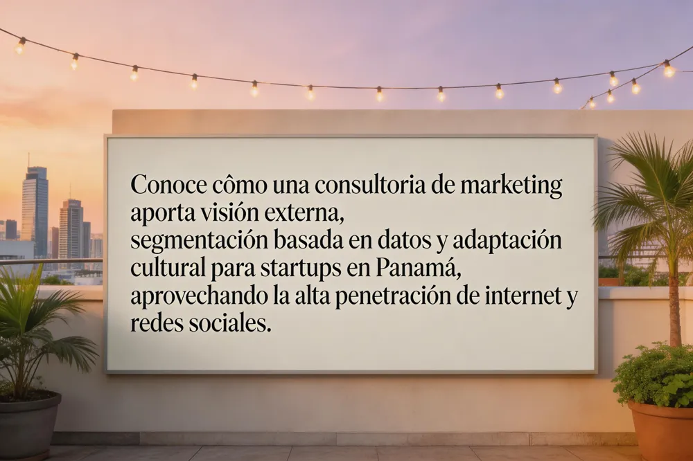 Conoce cómo una consultoría de marketing aporta visión externa, segmentación basada en datos y adaptación cultural para startups en Panamá, aprovechando la alta penetración de internet y redes sociales.