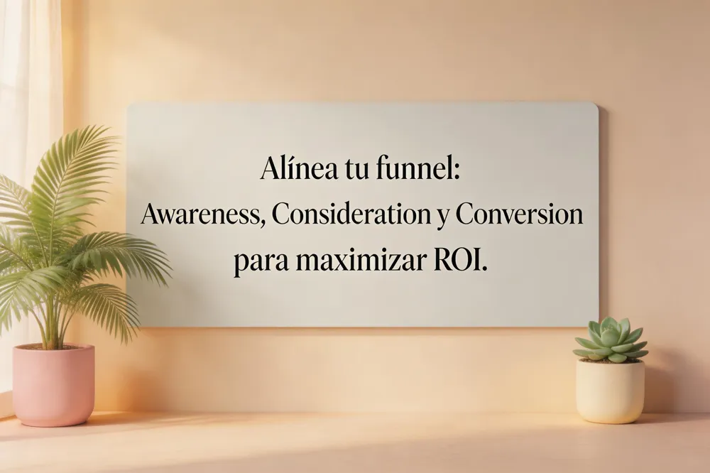 Alínea tu funnel: Awareness, Consideration y Conversion para maximizar ROI.