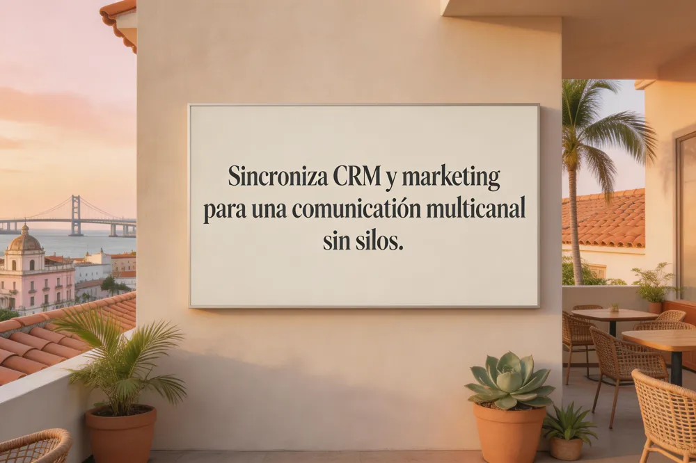 Sincroniza CRM y marketing para una comunicación multicanal sin silos.