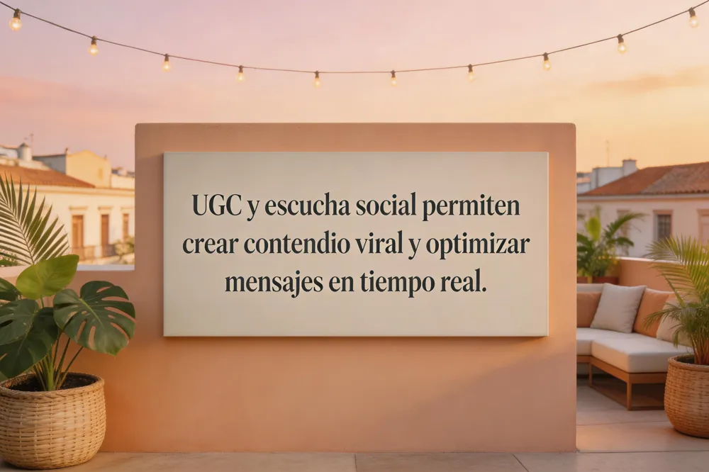 UGC y escucha social permiten crear contenido viral y optimizar mensajes en tiempo real.