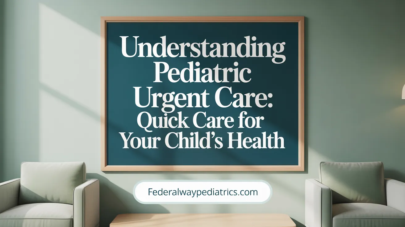 Understanding Pediatric Urgent Care: Quick Care for Your Child’s Health