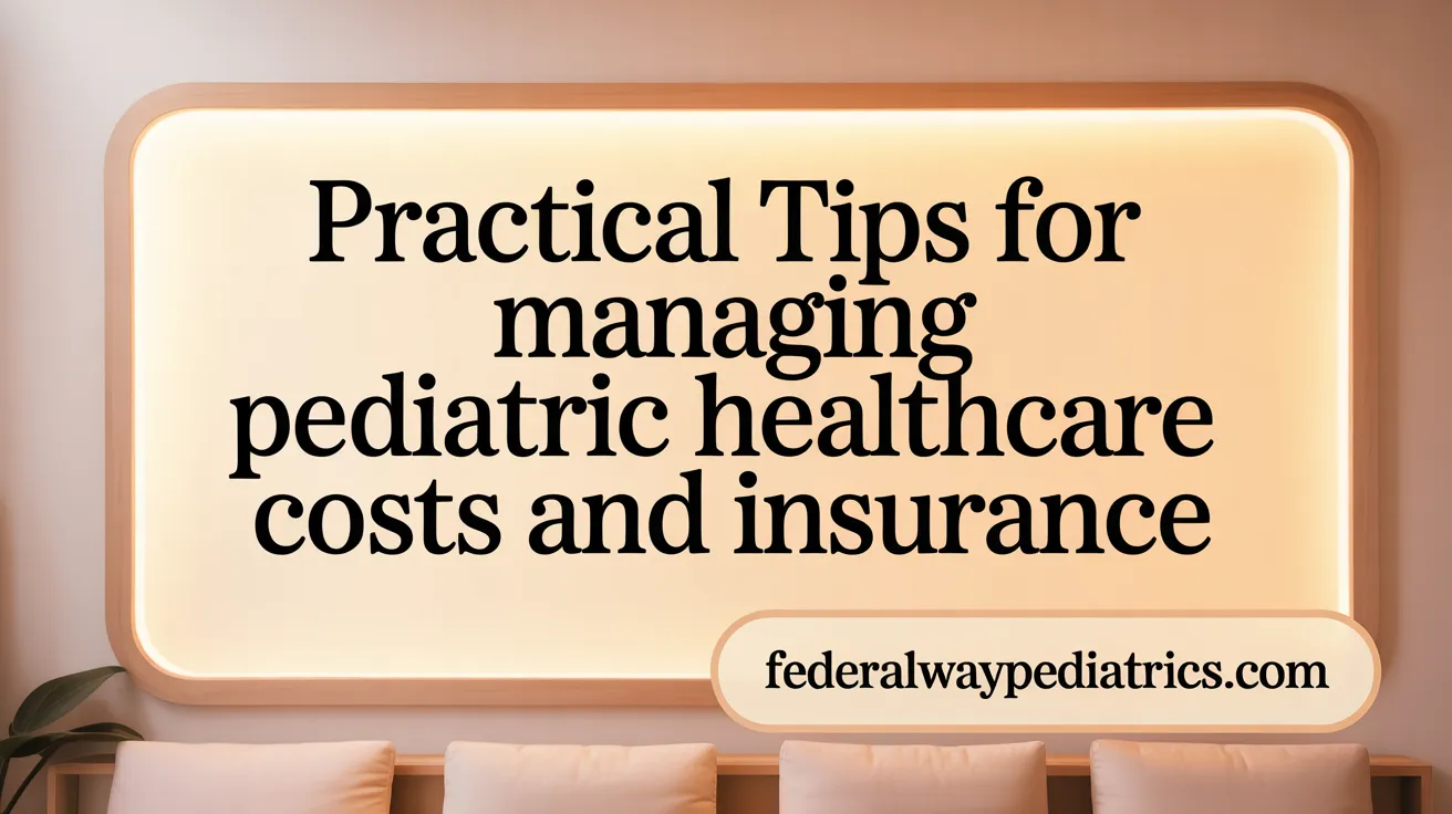 Practical Tips for Managing Pediatric Healthcare Costs and Insurance