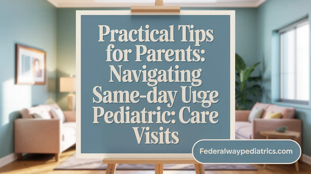 Practical Tips for Parents: Navigating Same-Day Pediatric Urgent Care Visits