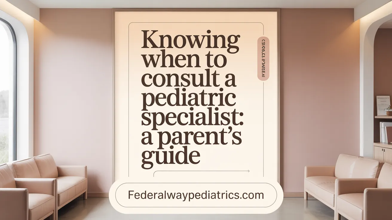 Knowing When to Consult a Pediatric Specialist: A Parent's Guide