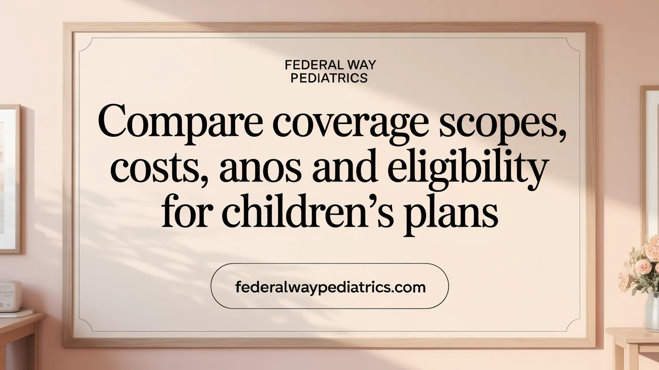 Compare Coverage Scopes, Costs, and Eligibility for Children's Plans