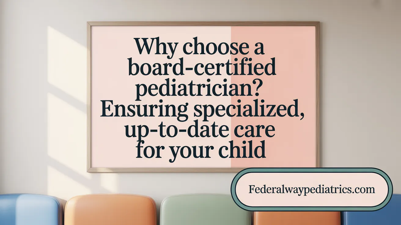 Why Choose a Board-Certified Pediatrician? Ensuring Specialized, Up-to-Date Care for Your Child