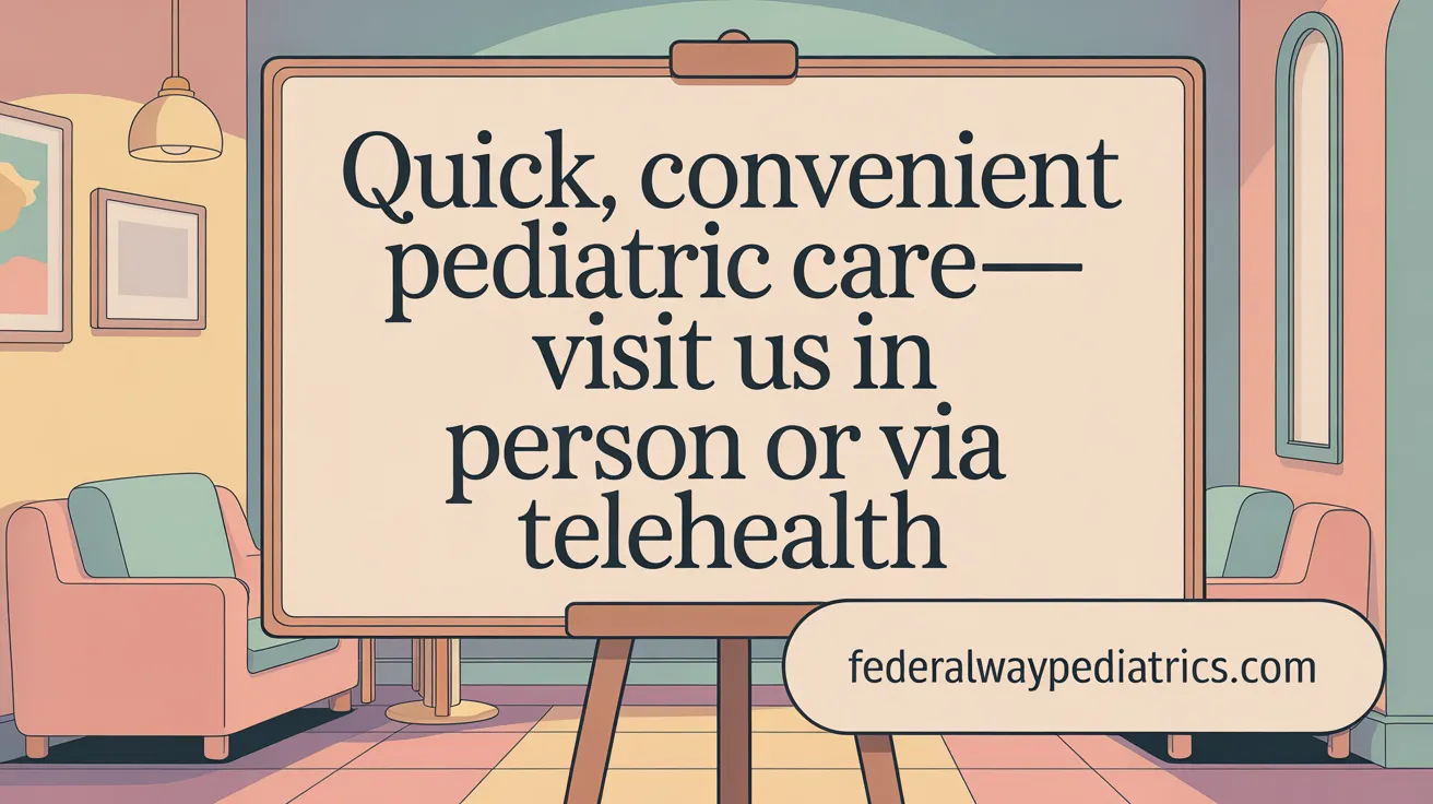 Quick, convenient pediatric care—visit us in person or via telehealth