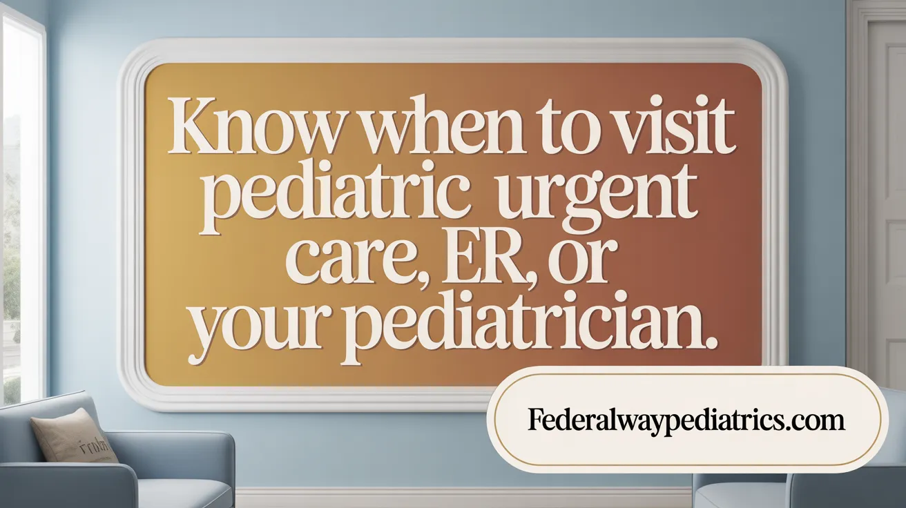Know When to Visit Pediatric Urgent Care, ER, or Your Pediatrician