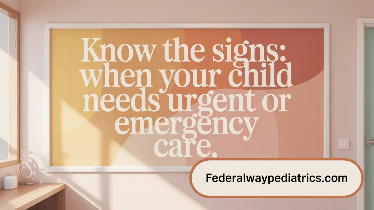 Know the signs: When your child needs urgent or emergency care
