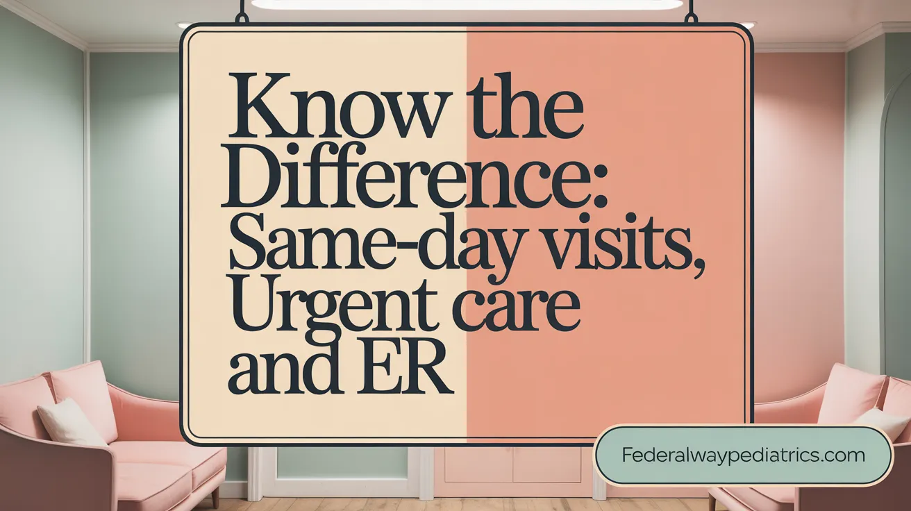 Know the Difference: Same-Day Visits, Urgent Care, and ER
