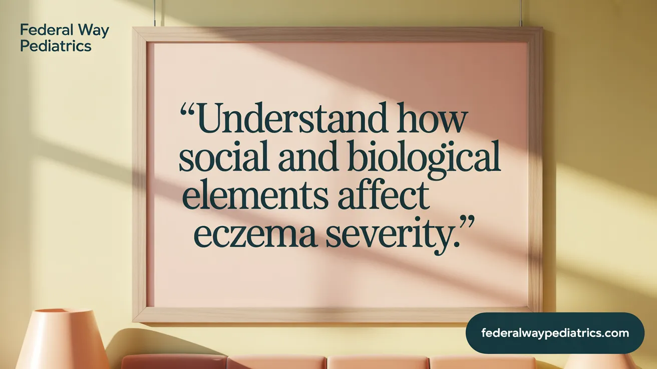 Understand how social and biological elements affect eczema severity.