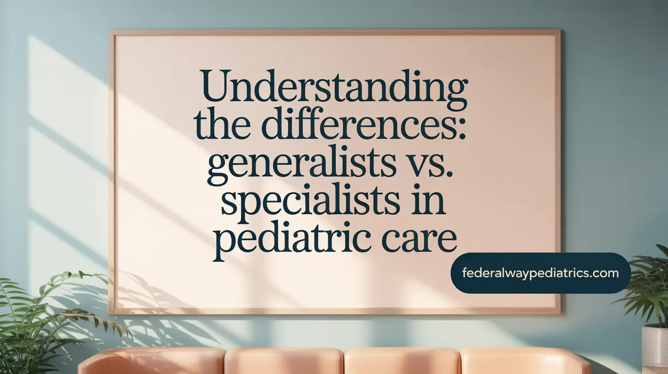 Understanding the Differences: Generalists vs. Specialists in Pediatric Care