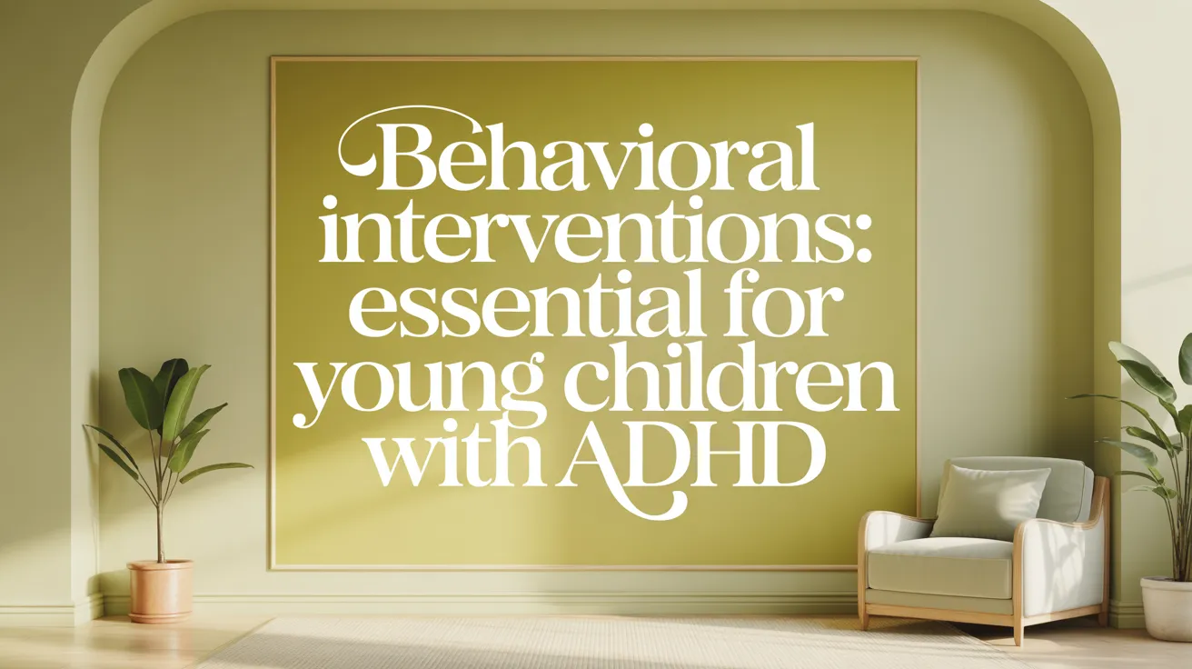 Behavioral Interventions: Essential for Young Children with ADHD