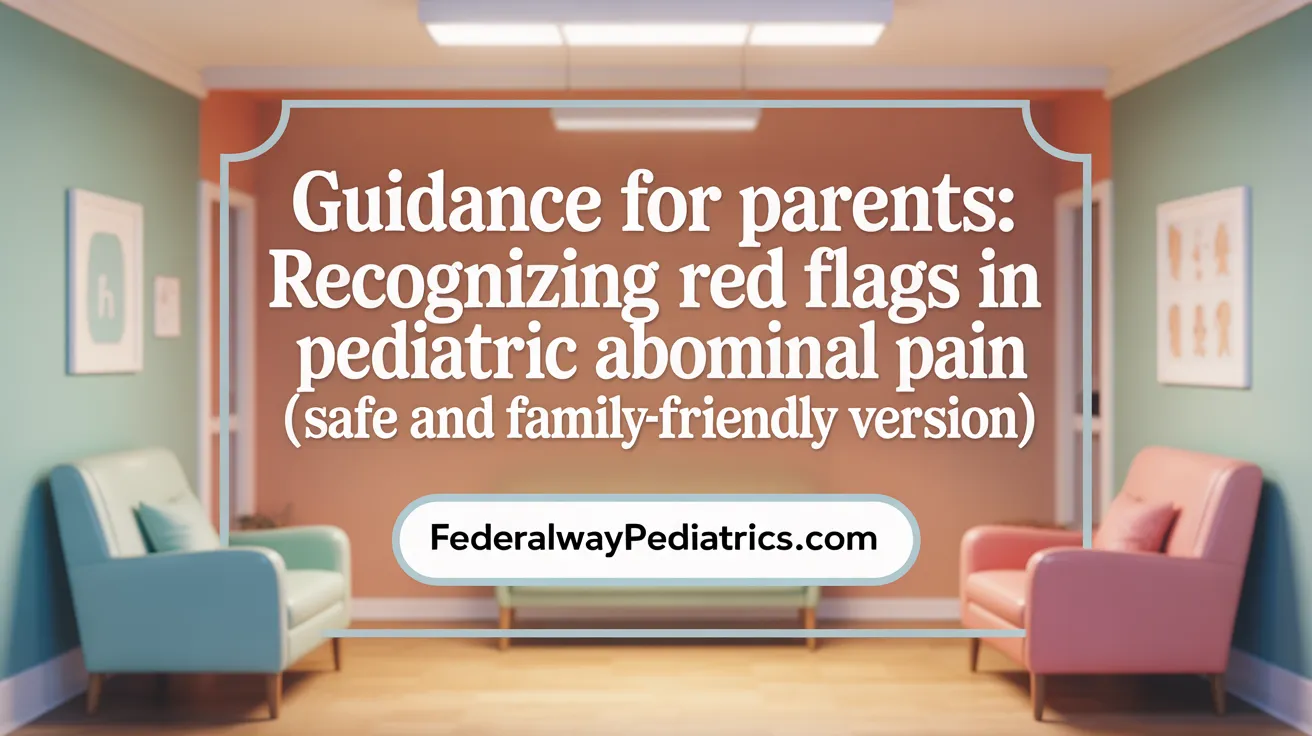 Guidance for Parents: Recognizing Red Flags in Pediatric Abdominal Pain